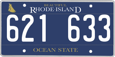 RI license plate 621633