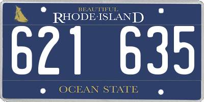 RI license plate 621635