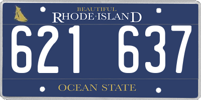 RI license plate 621637