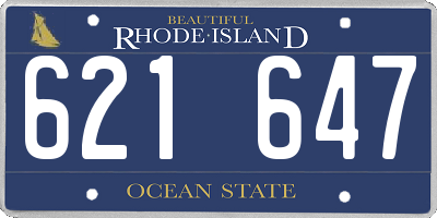 RI license plate 621647