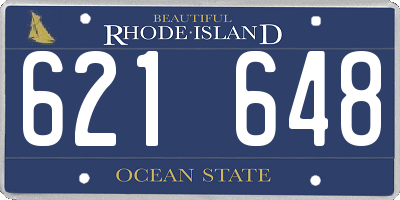 RI license plate 621648