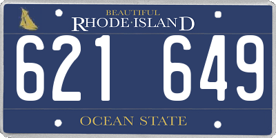 RI license plate 621649