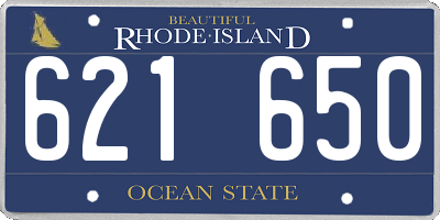 RI license plate 621650