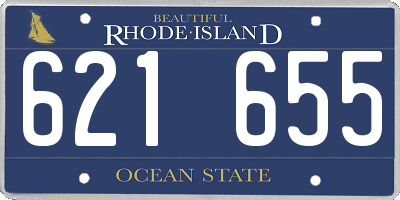 RI license plate 621655