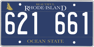 RI license plate 621661