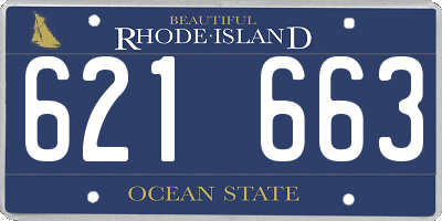 RI license plate 621663