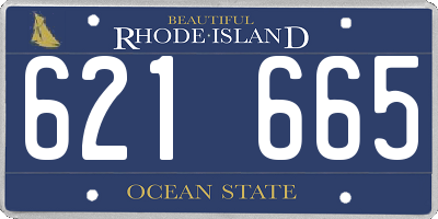 RI license plate 621665