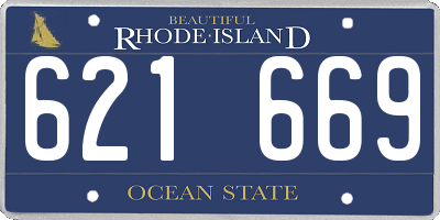 RI license plate 621669
