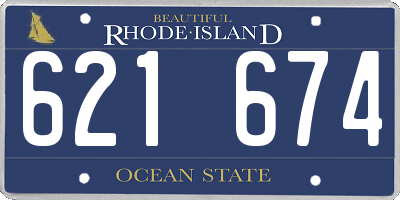 RI license plate 621674