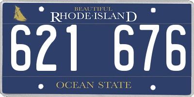 RI license plate 621676