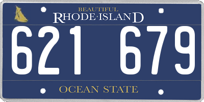 RI license plate 621679