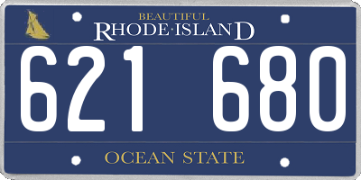 RI license plate 621680