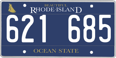 RI license plate 621685