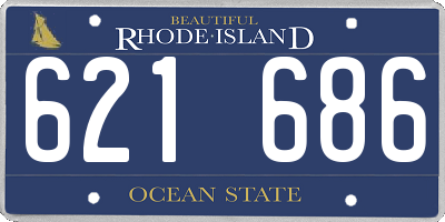 RI license plate 621686