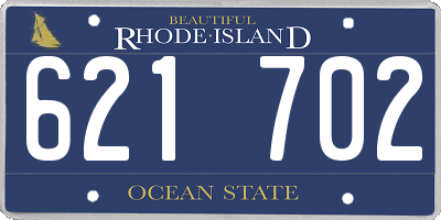 RI license plate 621702