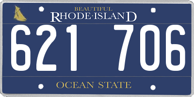 RI license plate 621706