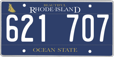 RI license plate 621707