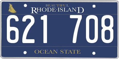 RI license plate 621708