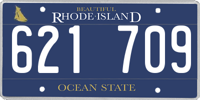 RI license plate 621709