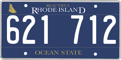 RI license plate 621712