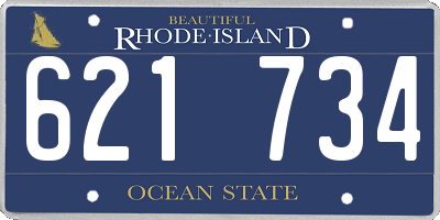 RI license plate 621734