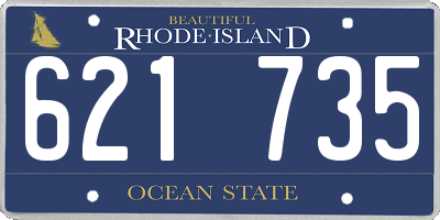 RI license plate 621735