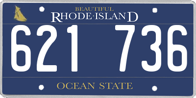 RI license plate 621736