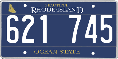 RI license plate 621745