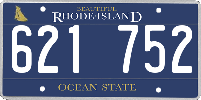 RI license plate 621752