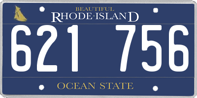 RI license plate 621756