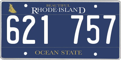 RI license plate 621757