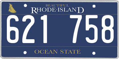 RI license plate 621758