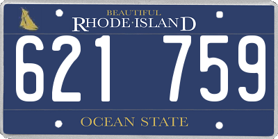 RI license plate 621759