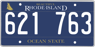 RI license plate 621763