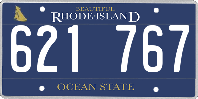 RI license plate 621767