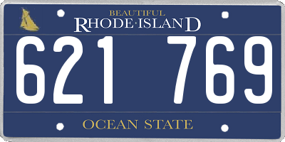 RI license plate 621769