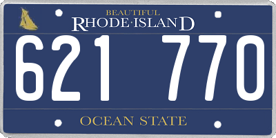 RI license plate 621770