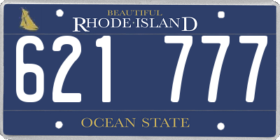 RI license plate 621777