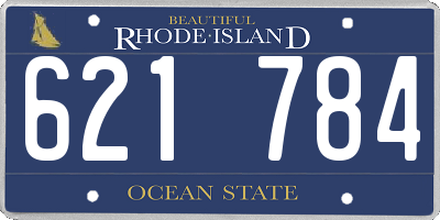 RI license plate 621784