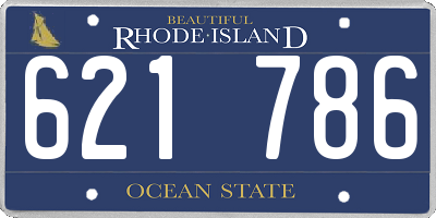 RI license plate 621786