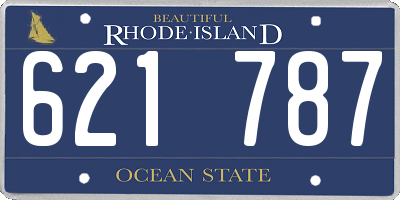 RI license plate 621787