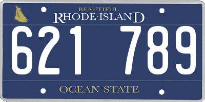 RI license plate 621789