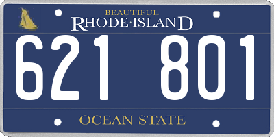 RI license plate 621801