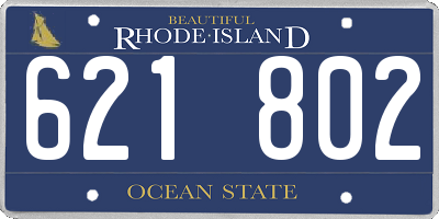 RI license plate 621802