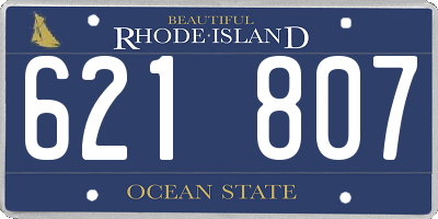 RI license plate 621807