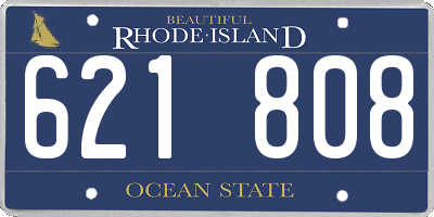 RI license plate 621808