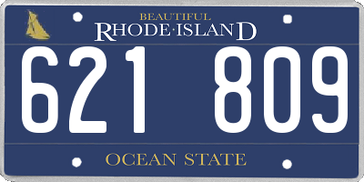 RI license plate 621809