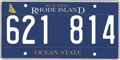 RI license plate 621814