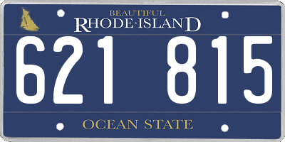RI license plate 621815