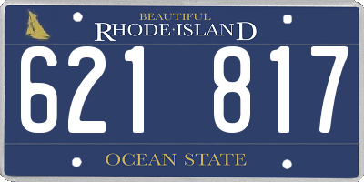 RI license plate 621817